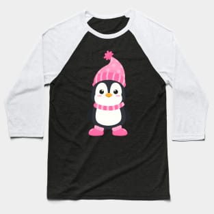 Cute Winter Penguins Baseball T-Shirt